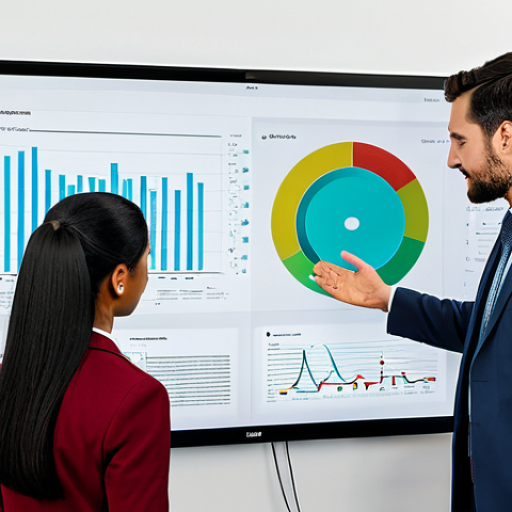 데이터 분석 과정에서의 협업 중요성 - Collaborative Data Discovery**
"A diverse team of data analysts collaborating around a large intera...