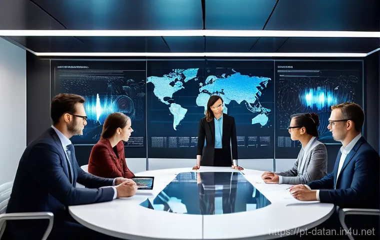 데이터 분석과 AI의 융합 사례 - **Prompt 1: The Apex of Data-Driven Decision Making**
    An ultra-realistic image of a diverse grou...